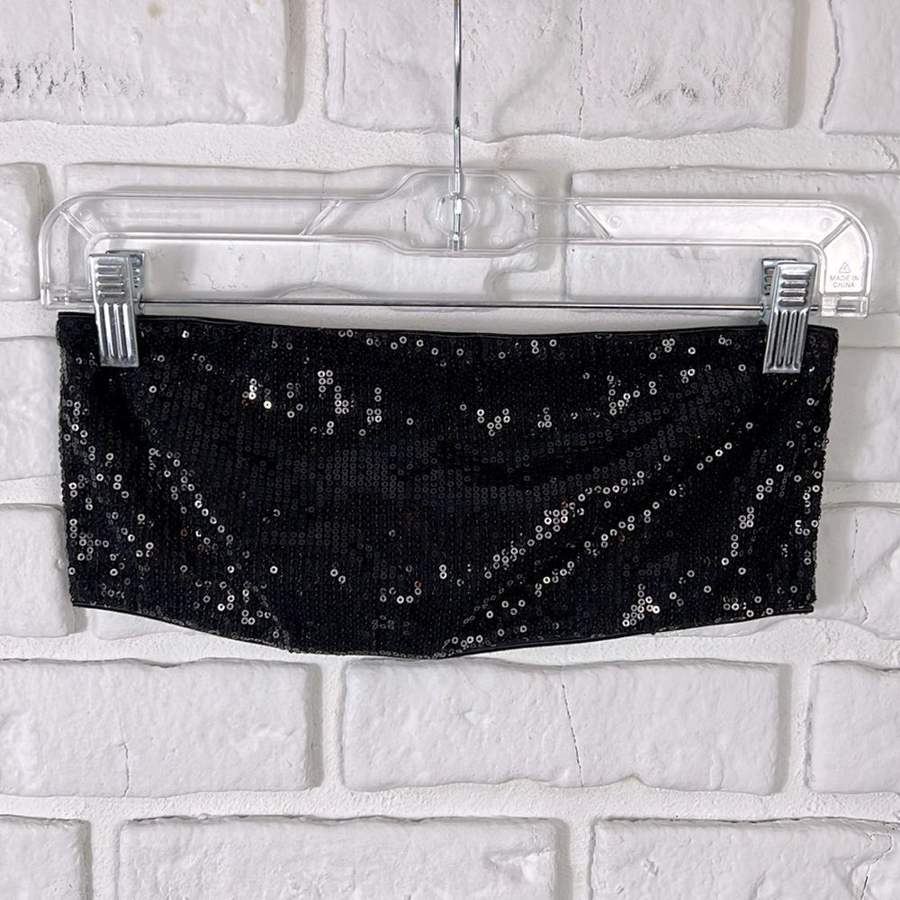 NWT Express sequin bandeau bralette size large
